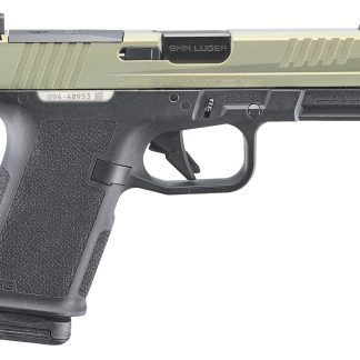 Ruger 19420 RXM  9mm Luger 15+1 4″ Black FNC Nitride Barrel, Sundown Alloy Cerakote Alloy Steel Optic Ready/Serrated Slide, Black Polymer Frame w/Accessory Rail, RMR/RMSc/DeltaPoint Pro Footprint