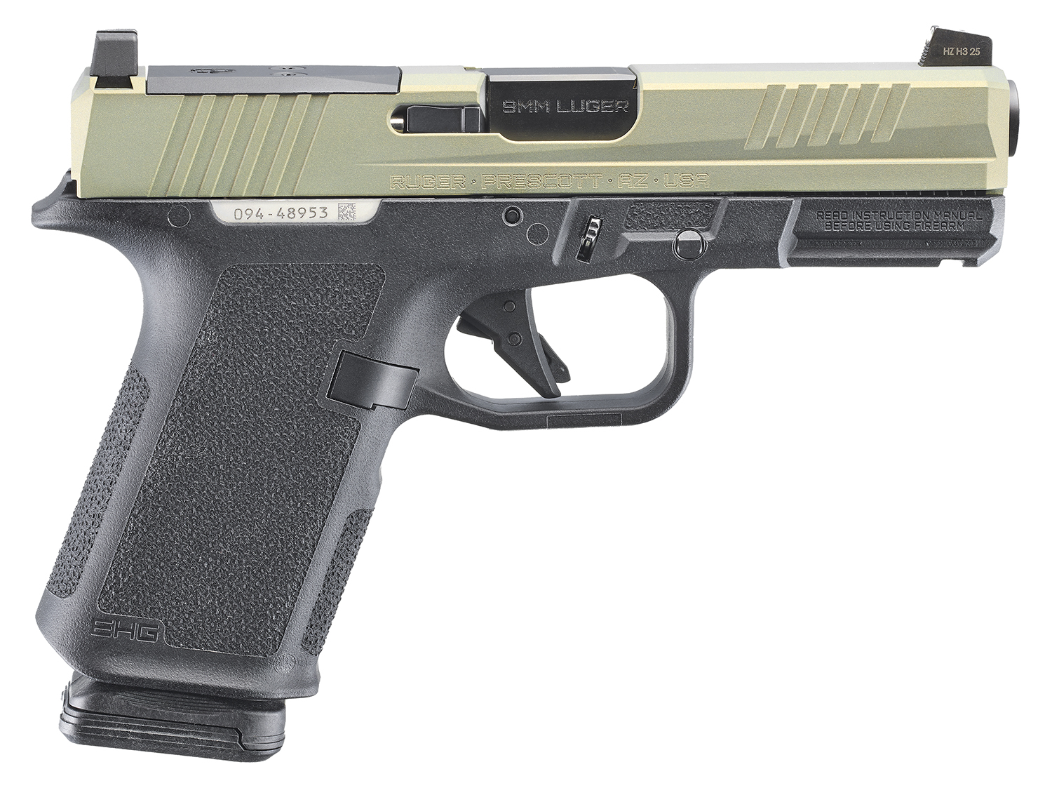 Ruger 19420 RXM 9mm Luger 15+1 4″ Black FNC Nitride Barrel, Sundown Alloy Cerakote Alloy Steel Optic Ready/Serrated Slide, Black Polymer Frame w/Accessory Rail, RMR/RMSc/DeltaPoint Pro Footprint