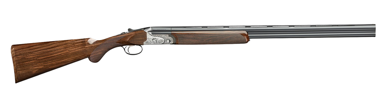 Rizzini USA 2203-1228 Aurum EVO 12 Gauge Break Open 3″ 2rd 28″ Black Over/Under Vent Rib Barrel, Coin Anodized Receiver Engraved w/Game Scene, Fixed Turkish Walnut Stock w/Prince of Whales Grip