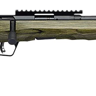 Savage Arms 70551 B Series  Full Size 22 WMR 9+1 18″ Matte Black Spiral Fluted Threaded Barrel, Matte Black Carbon Steel Receiver w/Picatinny Rail, OD Green Fixed Laminate Stock, Right Hand