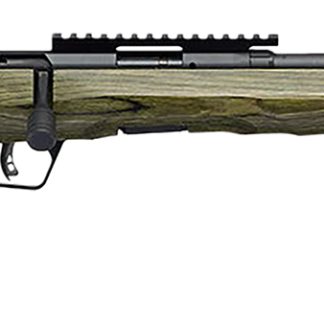 Savage Arms 70851 B Series Full Size 17 HMR 10+1 18″ Matte Black Spiral Fluted Threaded Barrel, Matte Black Carbon Steel Receiver w/Picatinny Rail, OD Green Fixed Laminate Stock, Right Hand