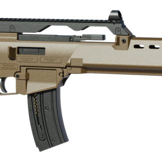 HK 81001321 G36  22 LR 20+1 18.13″ Black Barrel w/Flash Suppressor, Flat Dark Earth Receiver w/Picatinny Rail, Flat Dark Earth Folding Synthetic Stock, Polymer Grip