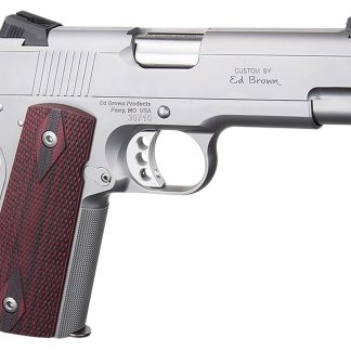 Ed Brown EC18SS45 1911 Executive Commander 45 ACP 4.25″ Stainless Steel Barrel, Serrated Slide & Frame, Right Hand