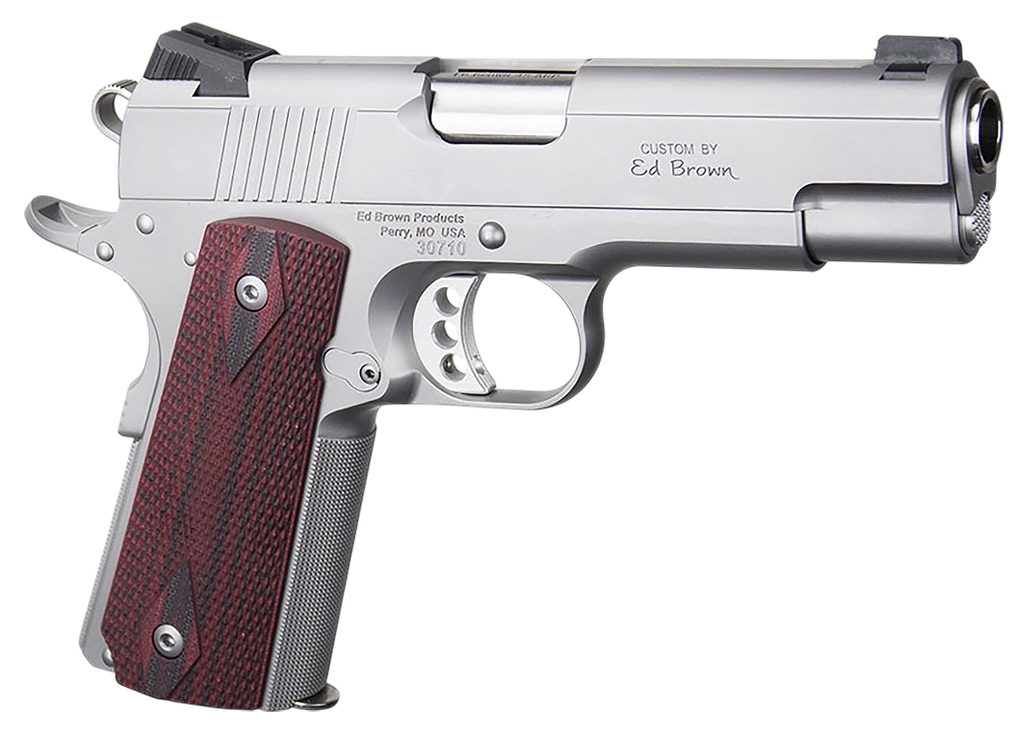 Ed Brown EC18SS45 1911 Executive Commander 45 ACP 4.25″ Stainless Steel Barrel, Serrated Slide & Frame, Right Hand