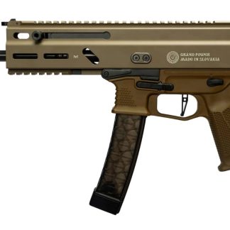 Grand Power Stribog SP9A1 Pistol – FDE | 9mm | 8″ Threaded Barrel | 30rd