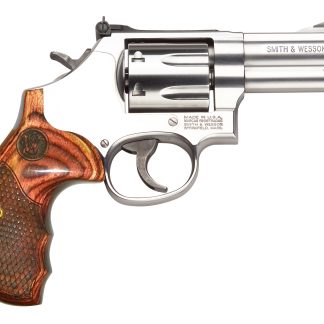 Smith & Wesson 150713 Model 686 Plus Deluxe 357 Mag or 38 S&W Spl +P Stainless Steel 3″ Barrel & 7rd Cylinder,  Satin Stainless Steel L-Frame, Textured Wood Grip, Internal Lock