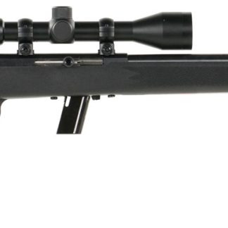 Savage Arms 45100 64 FVXP Full Size 22 LR 10+1 21″ Matte Black Heavy Barrel, Matte Black Drilled & Tapped Carbon Steel Receiver, Matte Black Fixed Synthetic Stock, 3-9x40mm Duplex Scope, Right Hand