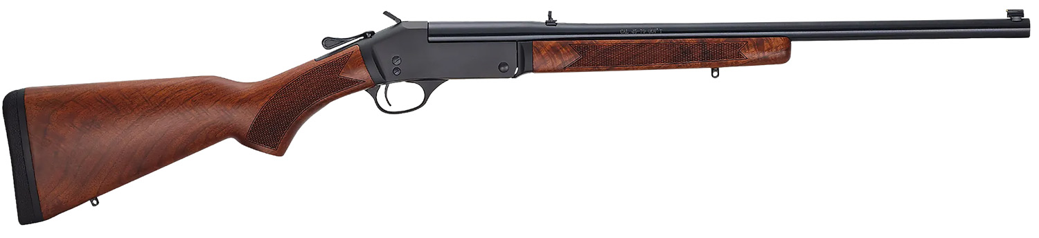 Henry H0154570 Single Shot 45-70 Gov Caliber with 1rd Capacity, 22″ Barrel, Overall Blued Metal Finish & American Walnut Stock, Right Hand (Full Size)