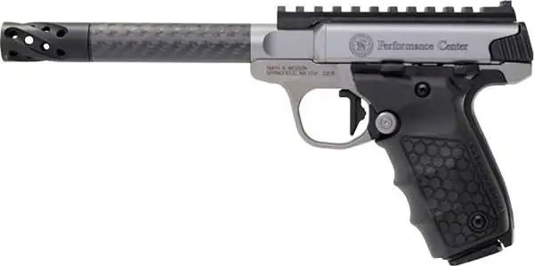 SMITH & WESSON PC SW22 VICTORY TARGET 22LR PISTOL O.R. CARBON 6″ BBL, SAO 10RD MAGAZINE - Image 3