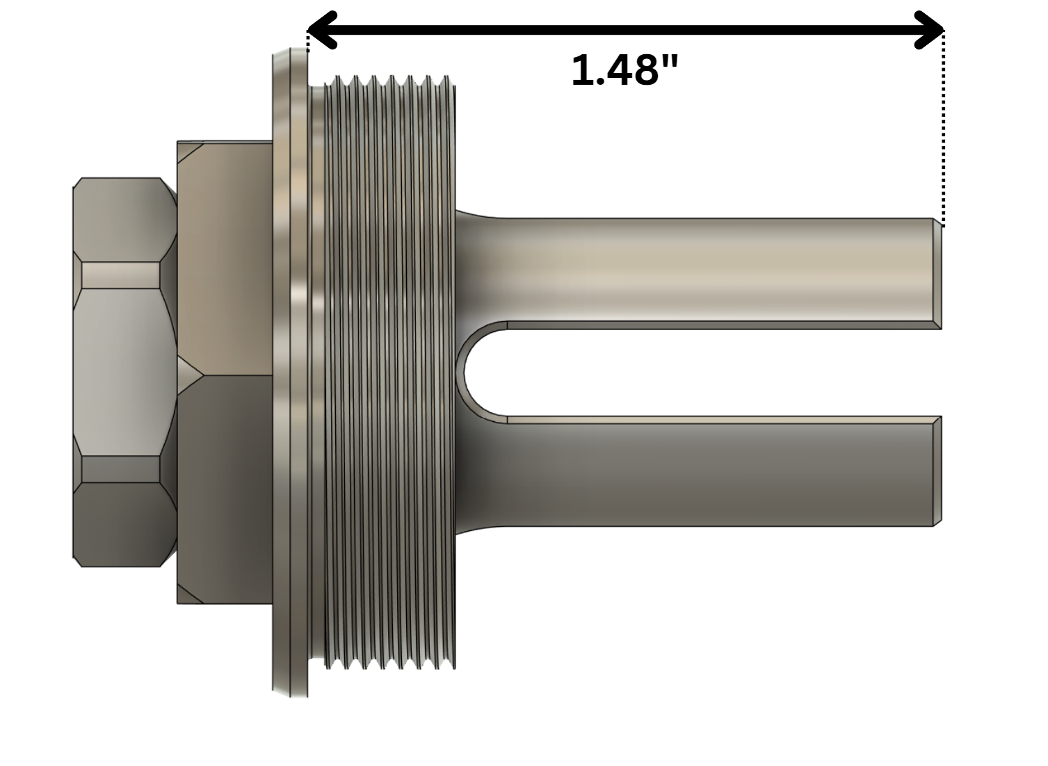 Comstock 4-Prong Flash Hider, 1/2-28 - Image 3