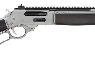 HENRY ALL WEATHER LG LOOP SIDE GATE LEVER RIFLE RIL 45-70 18.43 IN BBL CPSTEEL/HWOOD W PIC RAIL4 RD