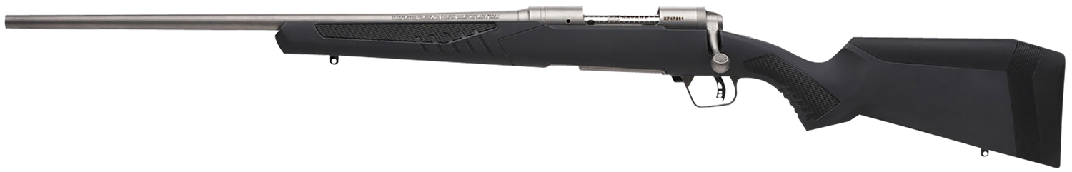 Savage Arms 57059 110 Storm Full Size 300 Win Mag 3+1 24″ Matte Button-Rifled Barrel, Matte Drilled & Tapped Stainless Steel Receiver, AccuStock Matte Gray Synthetic Stock, Left Hand