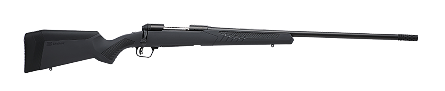 Savage Arms 57024 110 Long Range Hunter Full Size 300 WSM 2+1 26″ Matte Black Threaded Barrel, Matte Black Drilled & Tapped Carbon Steel Receiver, Adj AccuStock Matte Gray Synthetic Stock, Right Hand