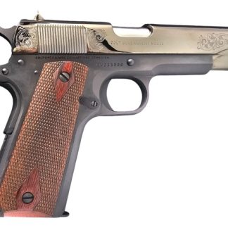 COLT 1911 GOVERNMENT CLASSIC 45ACP 5IN BARREL 7RD BLACK PAVILION GOLD SCROLLED CX007T