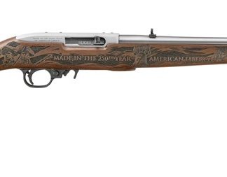 RUGER 10/22 22LR 18.5IN BARREL 10RD SS 250TH YR ANNIV ENG ON RCV ENG ALTAMONT STOCK 32038
