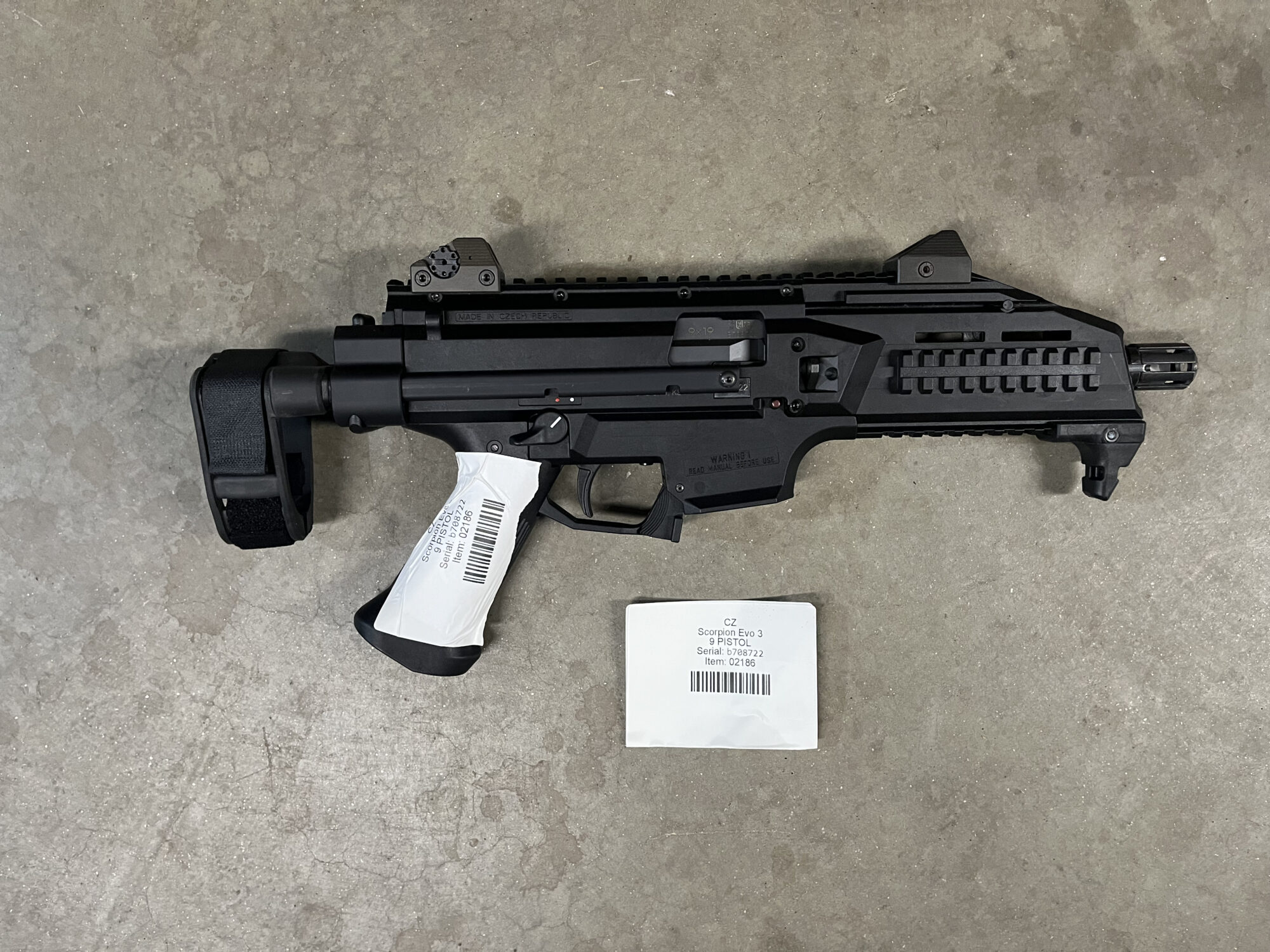 CZ Scorpion Evo 3 9 PISTOL , Used/Consignment