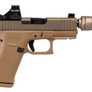 GLOCK SCT SHARK PUPPY 43X 9MM 3.4IN THREADED BARREL 10RD FDE HOLOSUN 407K JK CCX9 INCLUDED UX4350204SPFDE