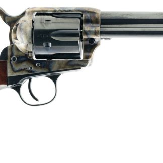 Taylors & Company 550858 1873 Gunfighter 45 Colt (LC) Caliber with 5.50″ Blued Finish Barrel, 6rd Capacity Blued Finish Cylinder, Color Case Hardened Finish Steel Frame & Walnut Army Size Grip