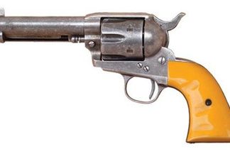 Cimarron RS410 Rooster Shooter Single Action Revolver .45 Long Colt 4.75″ 6 Round “Trail Worn” Orange/Stainless