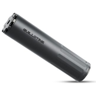 BOSS GUILLOTINE – 1/2-28 – STANDARD END CAP 5.56 DEDICATED DUTY RATED SILENCER STAINLESS NITRIDED CORE STANDARD END CAP NON-GAS BLOWBACK ACTION (BOLT GUN PISTON ETC) GU-15060-556-SS-12-SE-BLK