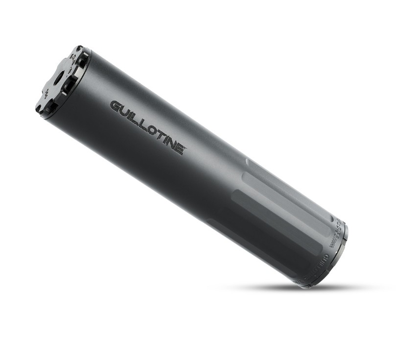 BOSS GUILLOTINE – 1/2-28 – STANDARD END CAP 5.56 DEDICATED DUTY RATED SILENCER STAINLESS NITRIDED CORE STANDARD END CAP NON-GAS BLOWBACK ACTION (BOLT GUN PISTON ETC) GU-15060-556-SS-12-SE-BLK