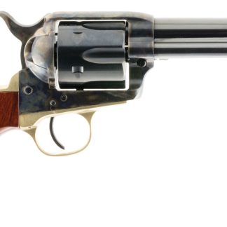Taylors & Company 550526 Ranch Hand 357 Mag Caliber with 4.75″ Blued Finish Barrel, 6rd Capacity Blued Finish Cylinder, Color Case Hardened Finish Steel Frame & Walnut Grip