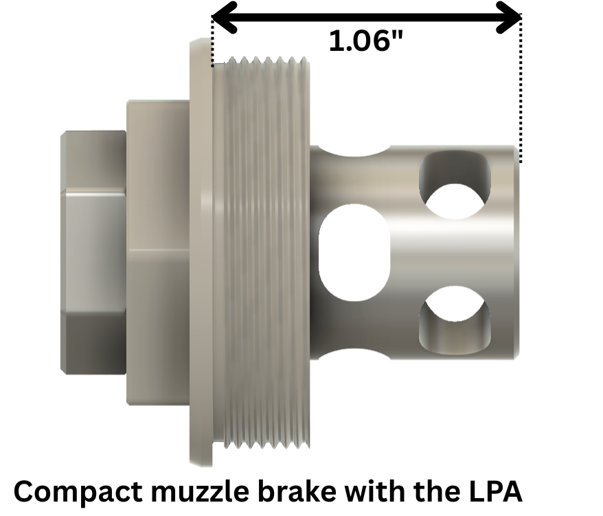 Comstock Facemount – Compact Muzzle Brake (1/2-28, 9mm bore) Plan-B Suppressor Mount - Image 2