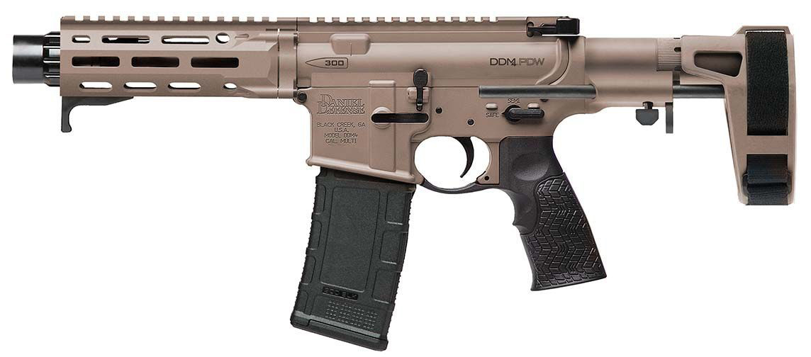DAN DDM4 PDW 300BLK PISTOL FDE 7 30RD