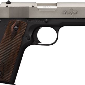 BROWNING 1911-22 22LR COMPACT – 3.58″ MATTE GRAY/ROSEWOOD