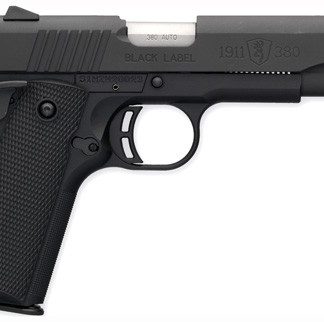 BROWNING 1911-380 BLACK LABEL – 380ACP 4.25″FS 8RD BLK/SYN