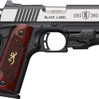 BROWNING 1911-380 BLACK LABEL – MEDALLION W/ LASER 4.25″ WOOD