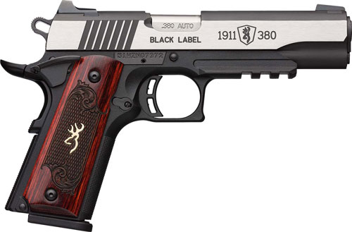 BROWNING 1911-380 BLACK LABEL – MEDALLION PRO 4.25″FS W/ RAIL