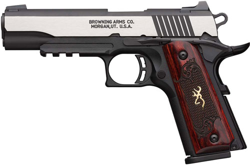 BROWNING 1911-380 BLACK LABEL – MEDALLION PRO 4.25″FS W/ RAIL - Image 2