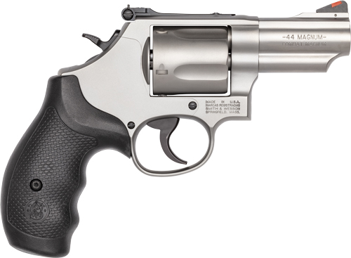 S&W 69 44MAG 2.75″ ADJ – 5-SHOT STAINLESS RUBBER