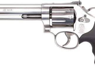 S&W 648 22WMR 6″ PATRIDGE FS – STAINLESS STEEL SYNTHETIC GRIP