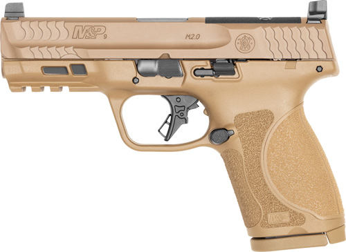 S&W M&P9 M2.0 COMPACT 9MM 4″ – 15-SH OPTICS READY NO SFTY FDE