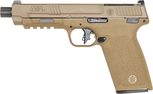 S&W M&P 5.7 NO THUMB SAFETY 5″ – 2-22 RD MAGS OPTIC CUT FDE