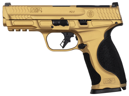 S&W M&P9 M2.0 METAL 9MM 4.25″ – 10-SHOT GOLD CERAKOTE