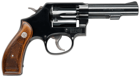 S&W 10 CLASSIC 38SPL+P 4″ FS – BLUED ROUND BUTT WOOD