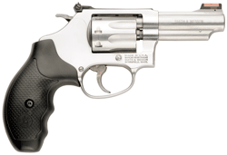 S&W 63 22LR 3″ AS 8-SHOT – HI-VIZ STAINLESS RUBBER