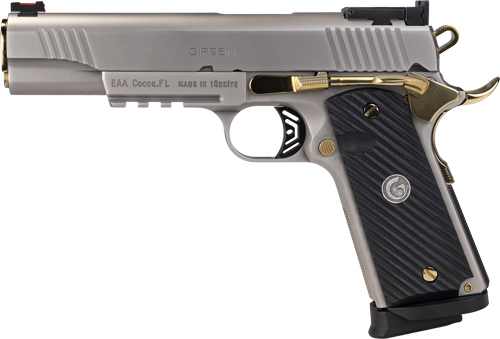 GIRSAN 1911 NEGOTIATOR TALO – 38 SUPER 5″ 9RD TITANIUM/GOLD - Image 2