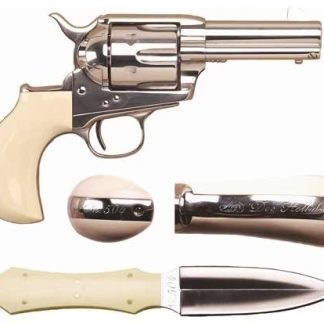CIMARRON DOC HOLLIDAY COMBO – 45LC FS 3.5″ NICKEL TRU-IVORY