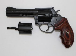 Charter Arms Model 13942 Target Double Dog .357 Magnum W/ 9mm Conversion Cylinder 4.2″ 5 Rounds Black/Walnut