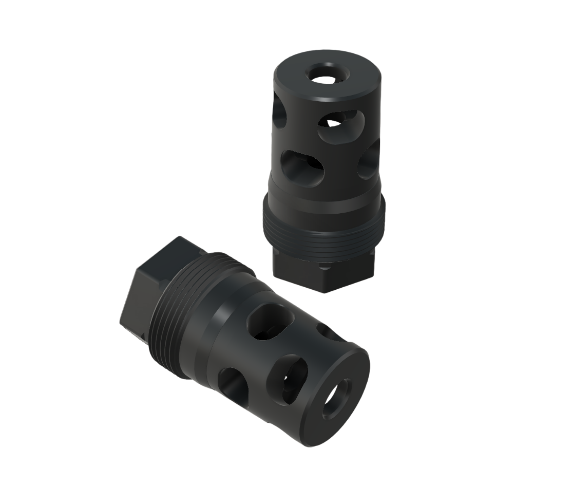 Comstock Muzzle Brake (1/2-28, 5.56 bore) Plan-B Compatible Suppressor Mount