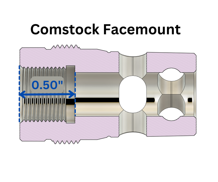 Comstock Facemount – Compact Flash Hider (M14x1 LH) Plan-B Suppressor Mount - Image 3