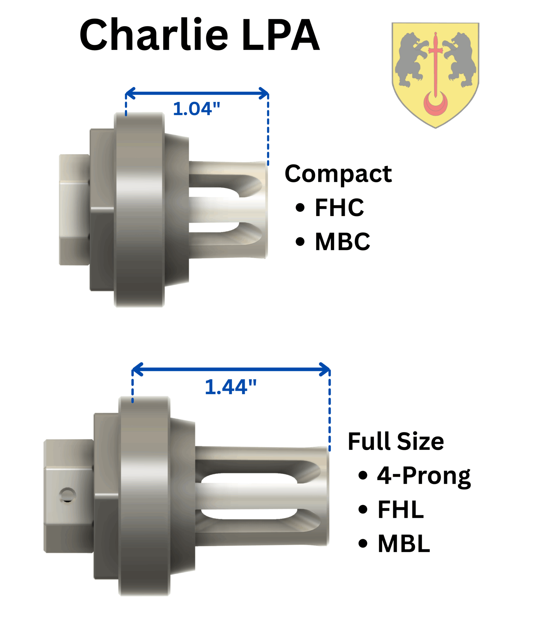 Comstock Titanium Low-Profile Adapter (LPA) Plan-B Suppressor Adapter, Charlie - Image 2