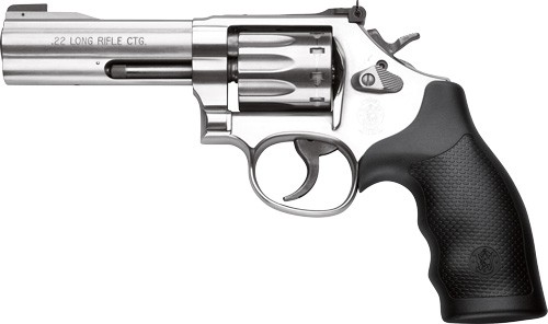S&W 617 22LR 4″ AS 10-SHOT – STAINLESS BLACK RUBBER - Image 2