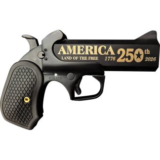 Bond Arms 250th Derringer .45 Colt/410 ga 2rd Capacity 4.25″ Black Barrel Black Cerakote Finish B6 Extended Grip