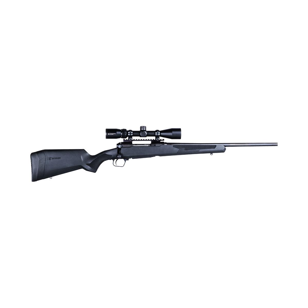 Savage 110 Apex Hunter XP Rifle 260 Rem 4rd Capacity 24″ Barrel Black Synthetic Stock 3-9x40mm Vortex Crossfire II
