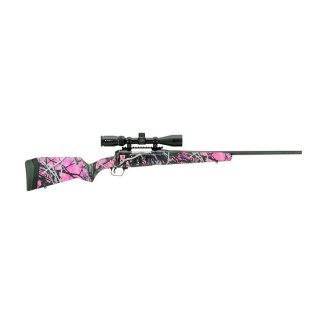 Savage Arms 110 Apex Hunter Rifle 6.5 Creedmoor 4/rd 24″ Barrel Muddy Girl Pink Camo with Scope